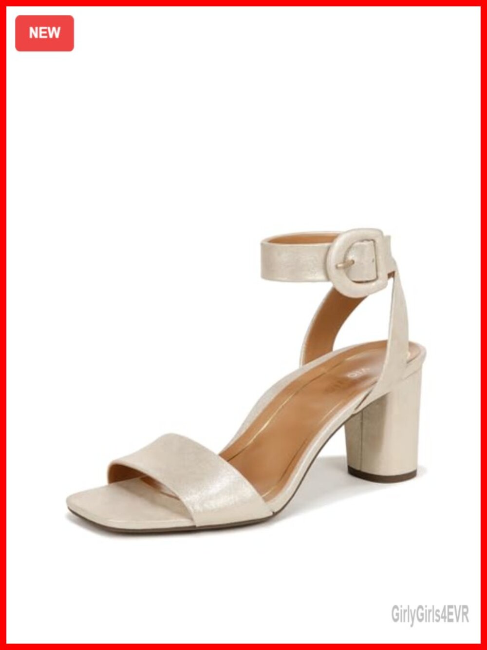 Vionic Zinfandel Leather Block Heel Ankle Strap Sandals